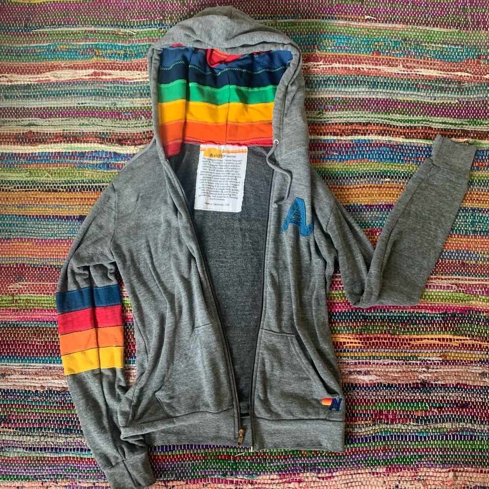 Aviator Nation Signature Gray Hoodie